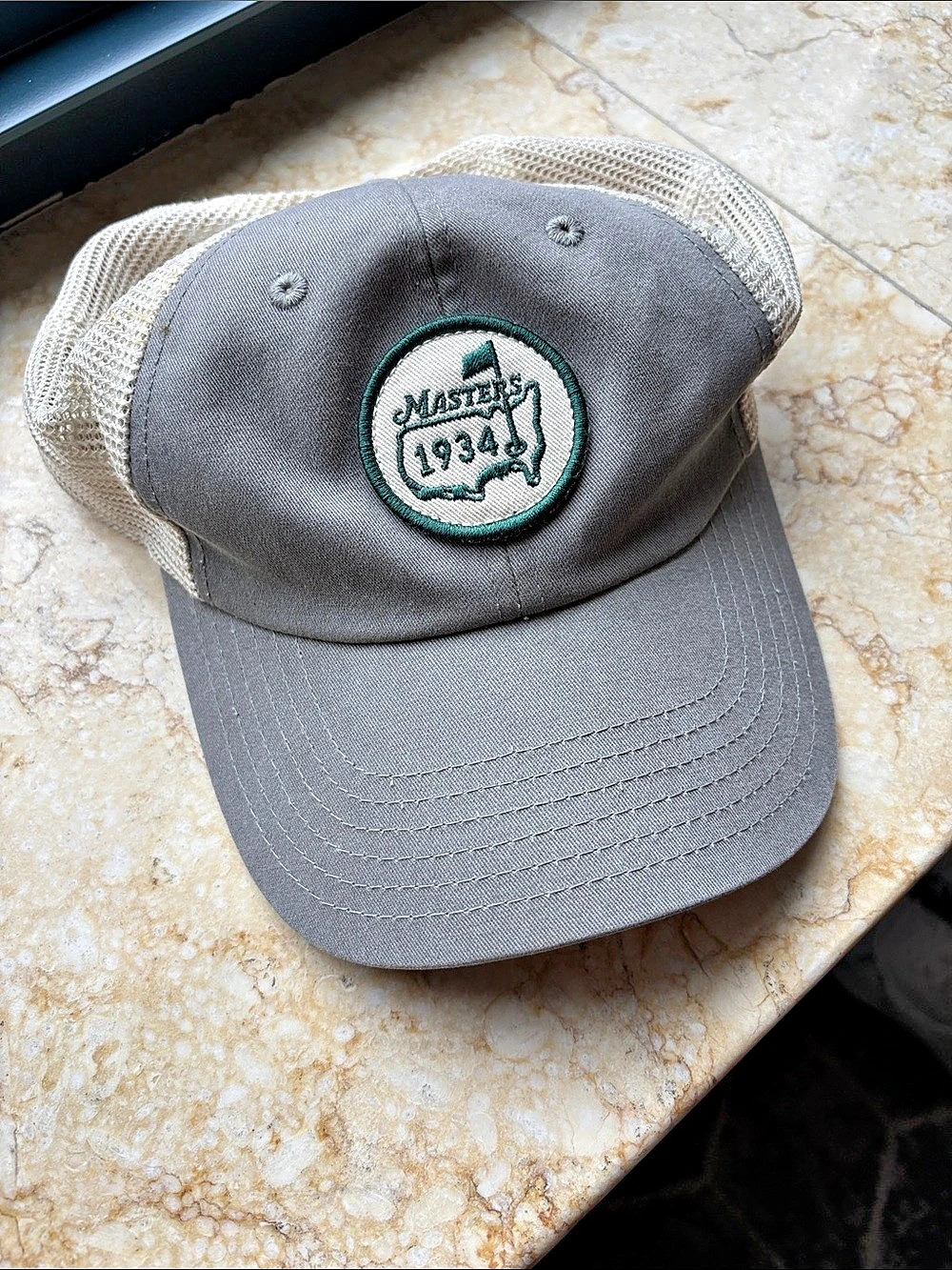 Masters 1934 American Made Trucker Hat in Gray & White